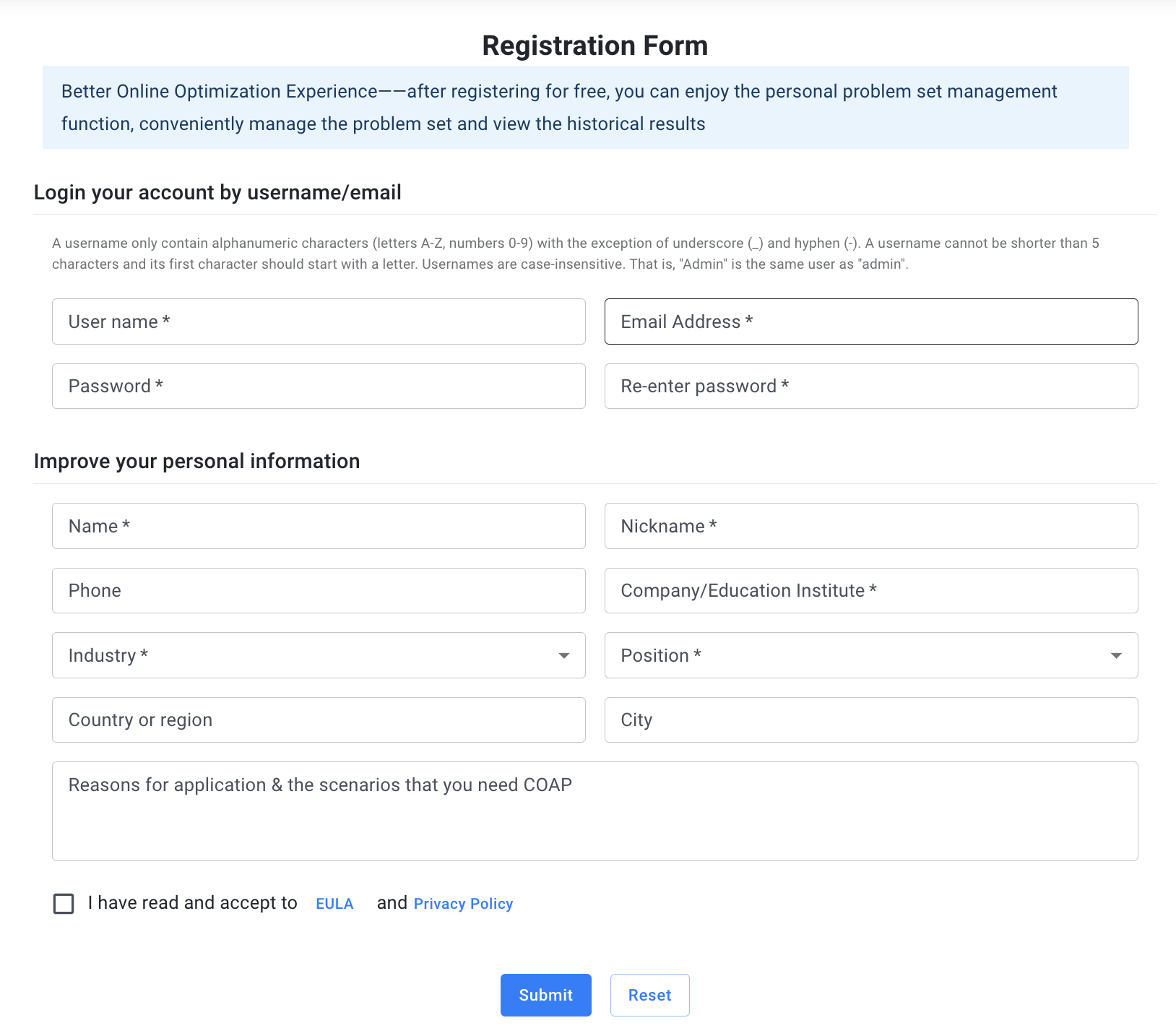 User Registration